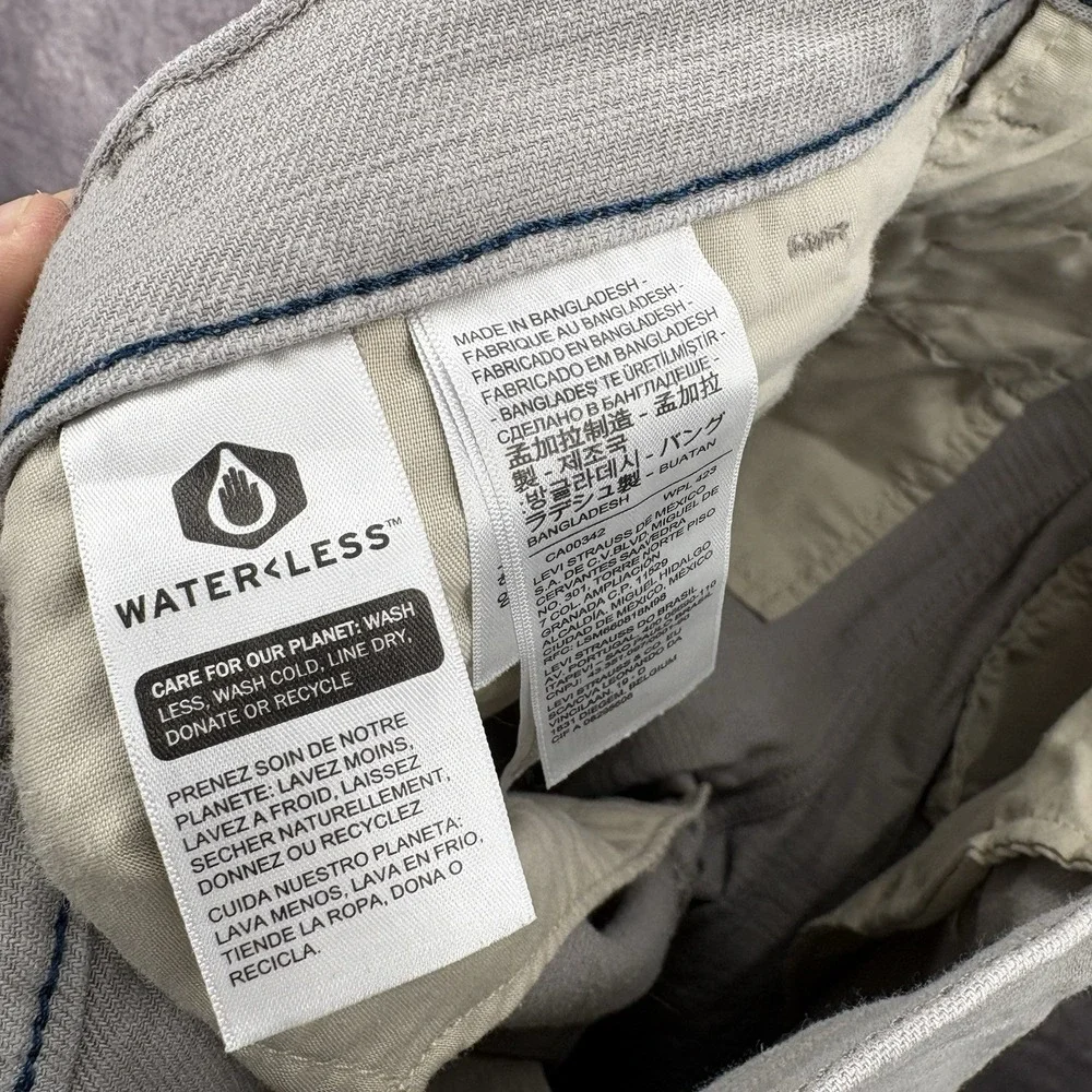 Levis XX Chino Pants Mens 32x30 Gray Standard Taper Warm - Picture 7 of 9